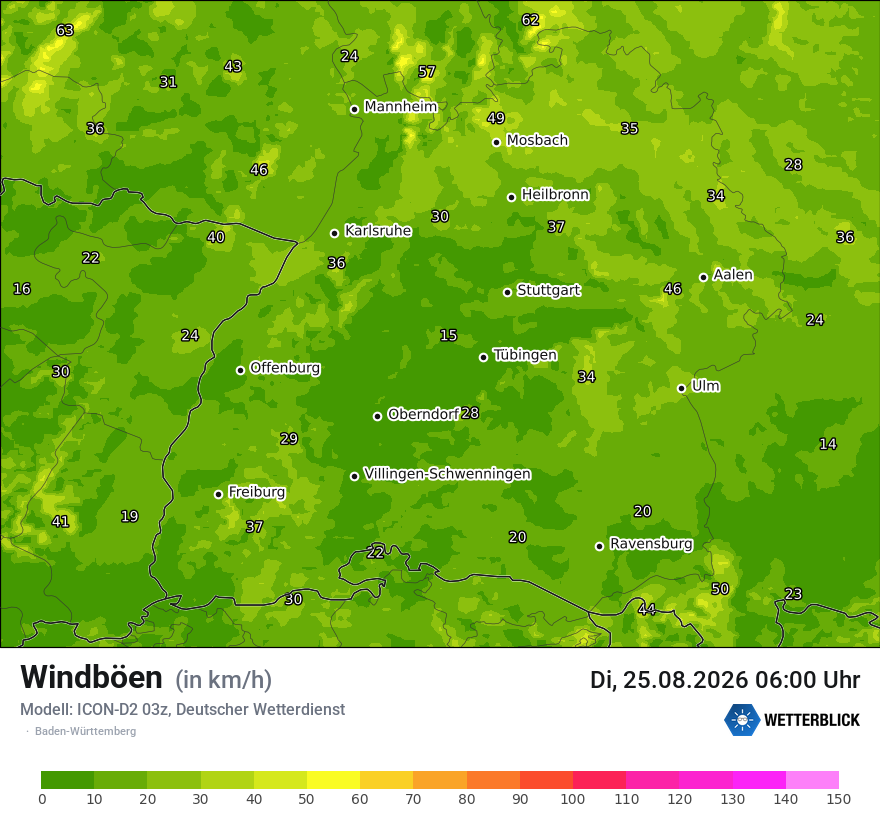 Maximale Windböen