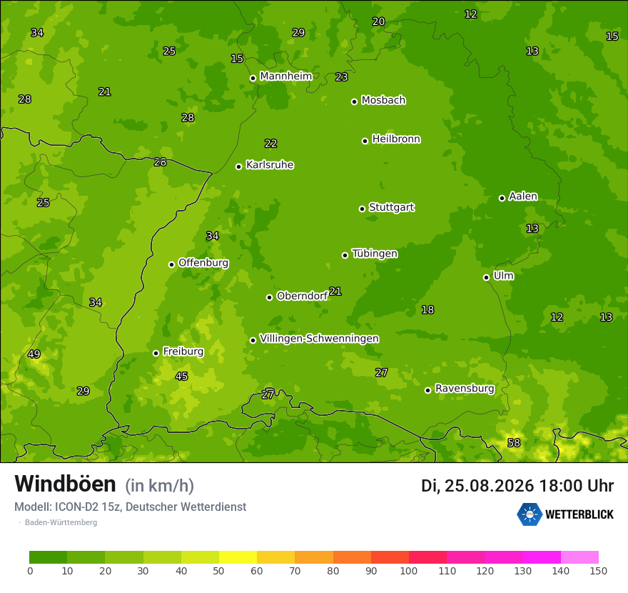 Maximale Windböen