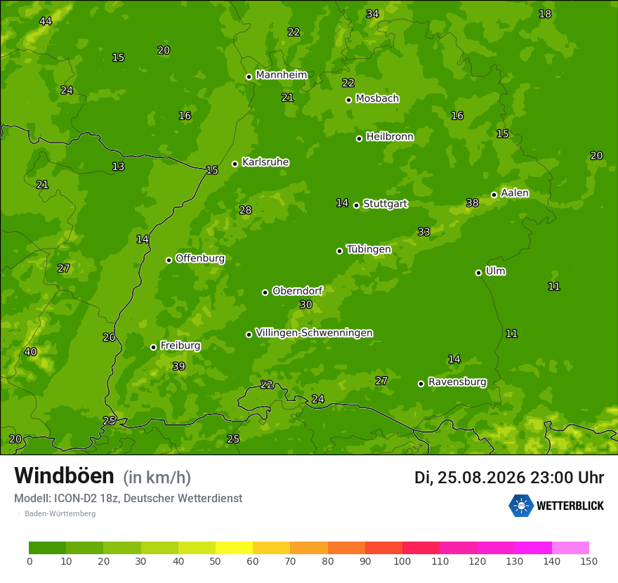 Maximale Windböen