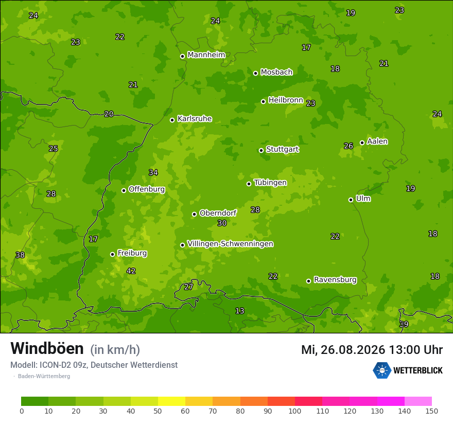 Maximale Windböen