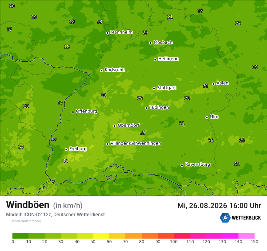Maximale Windböen