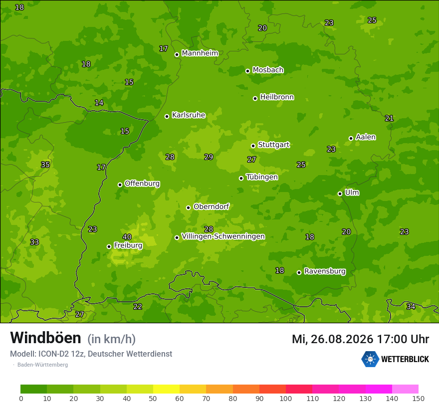 Maximale Windböen