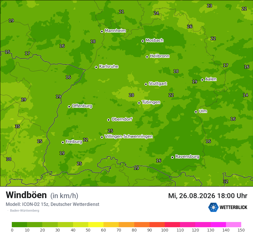 Maximale Windböen