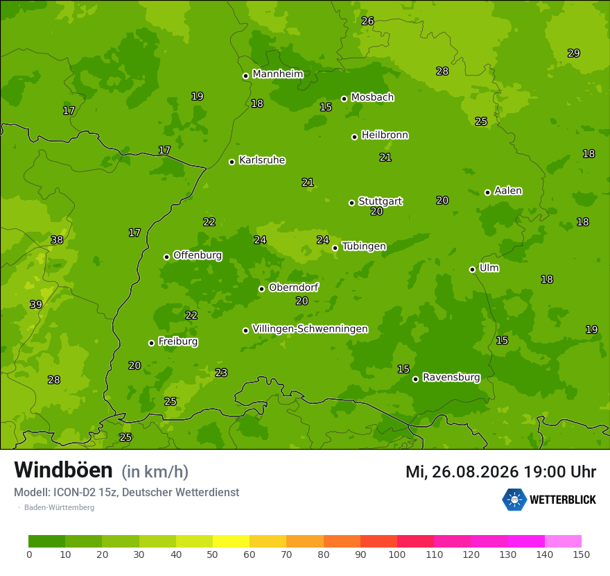 Maximale Windböen