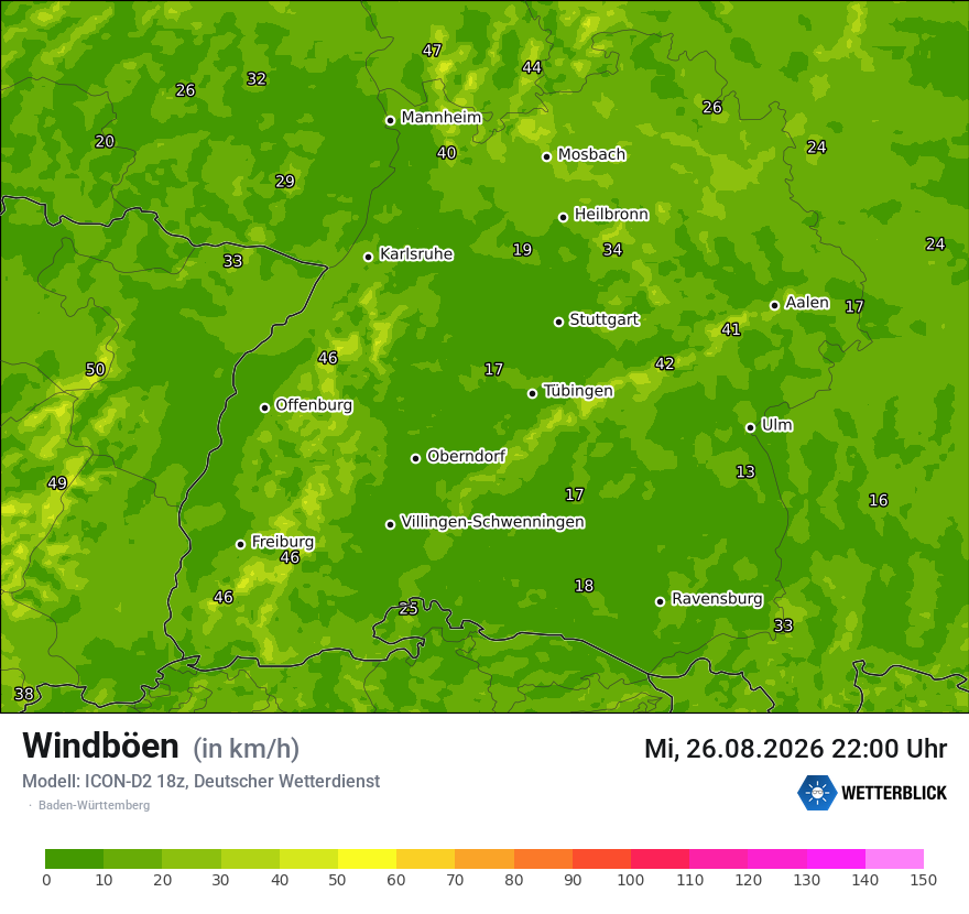 Maximale Windböen