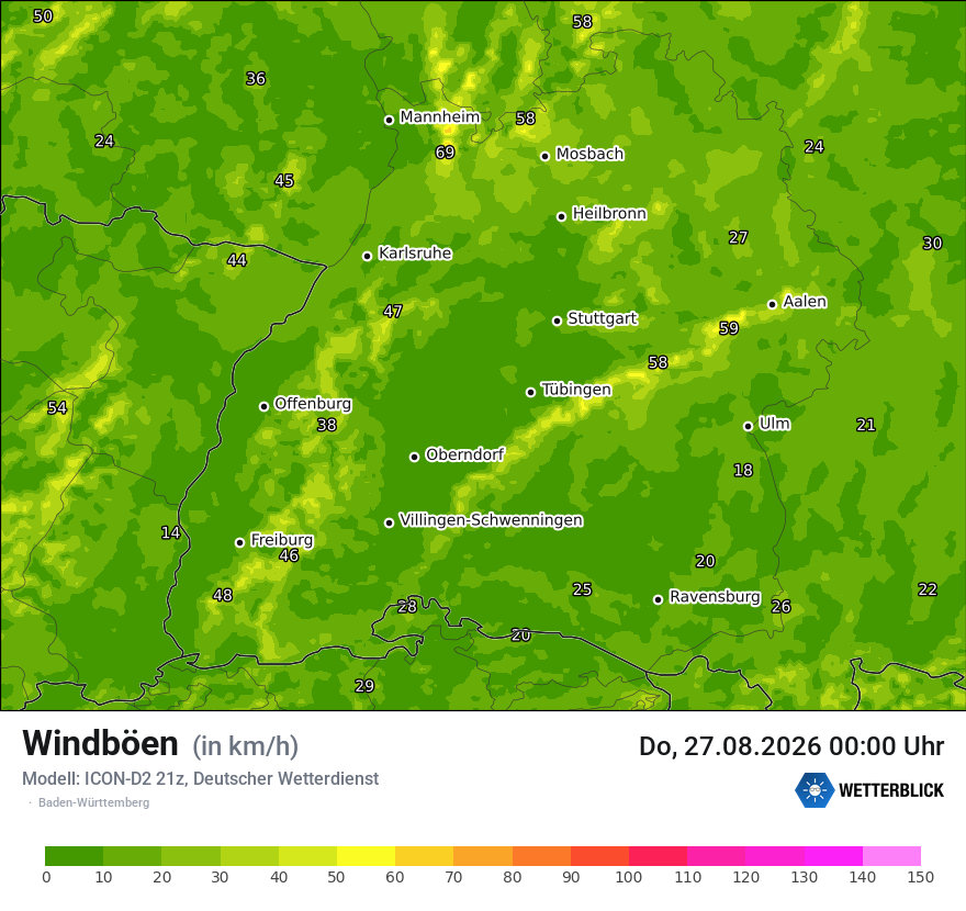 Maximale Windböen