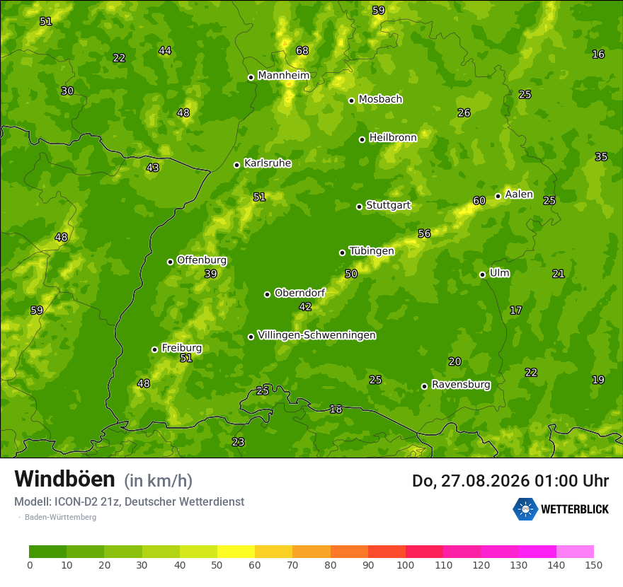 Maximale Windböen