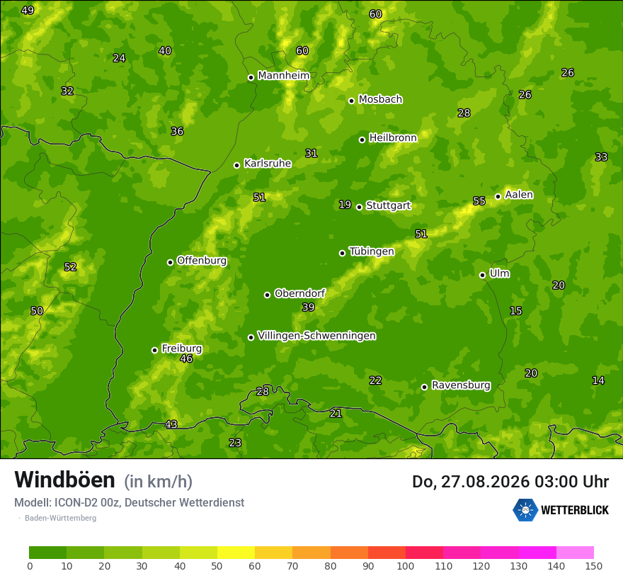 Maximale Windböen