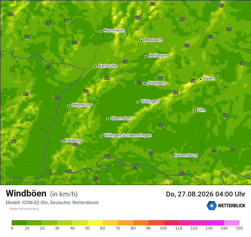 Maximale Windböen