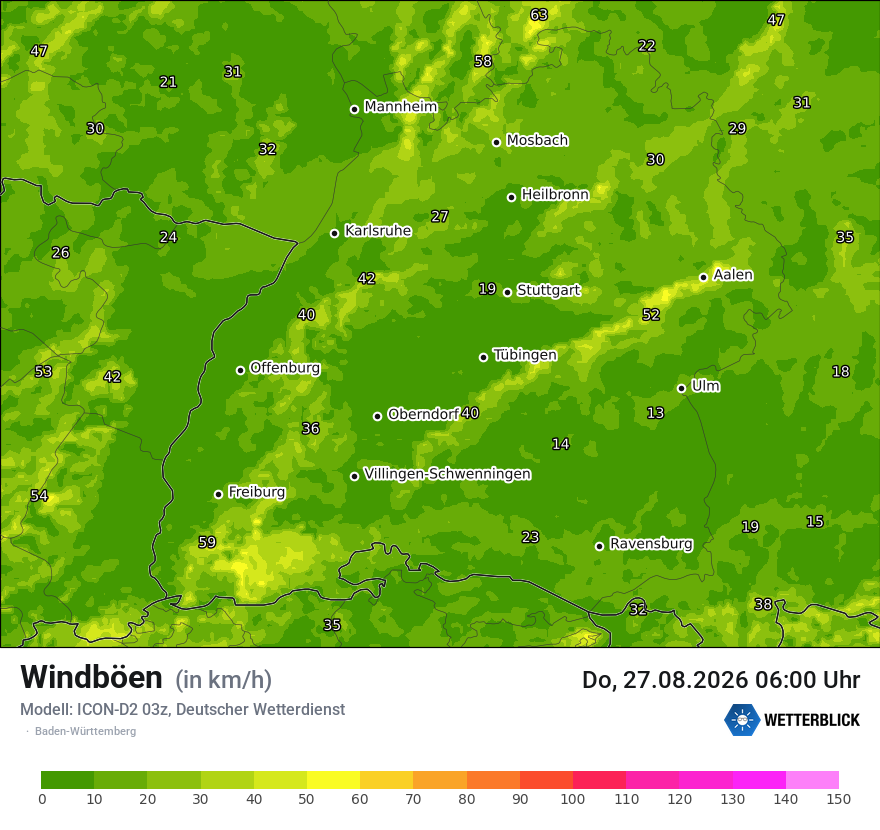 Maximale Windböen