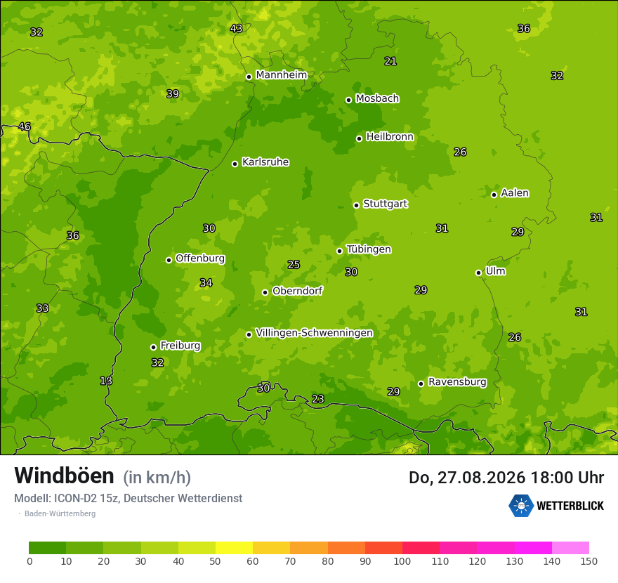 Maximale Windböen