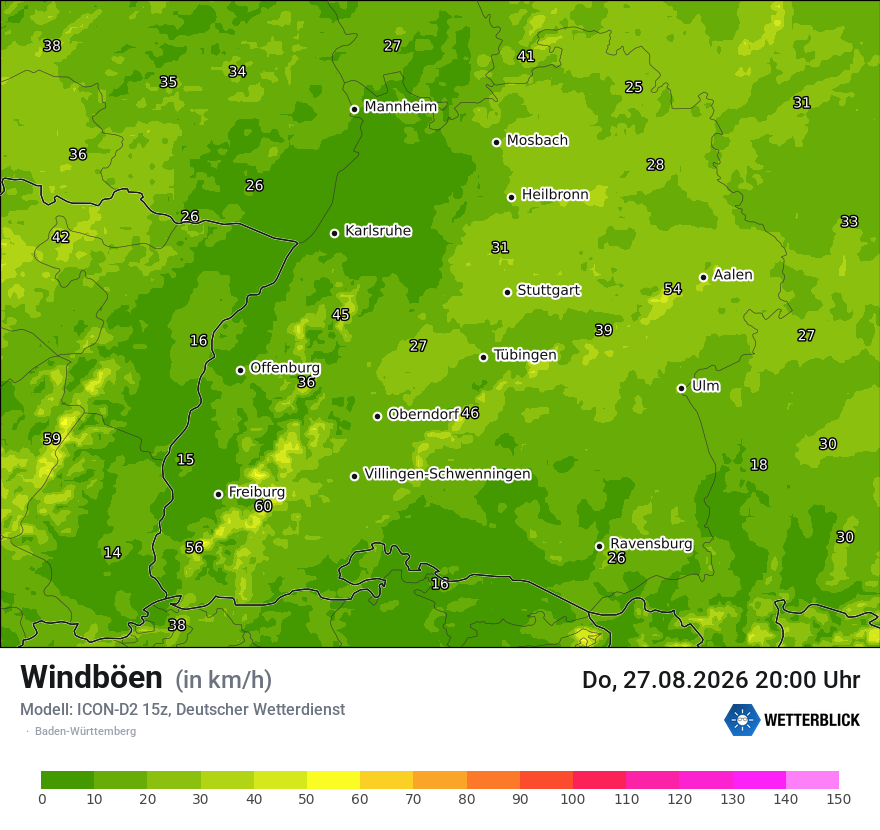 Maximale Windböen