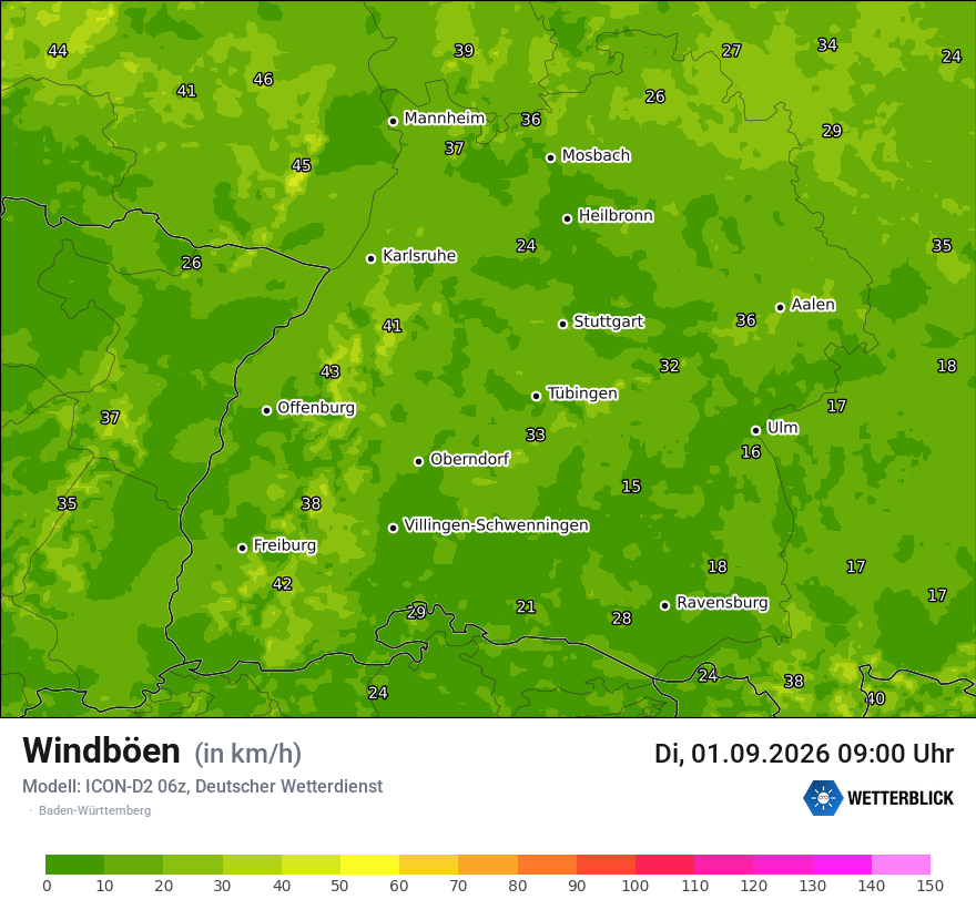 Maximale Windböen