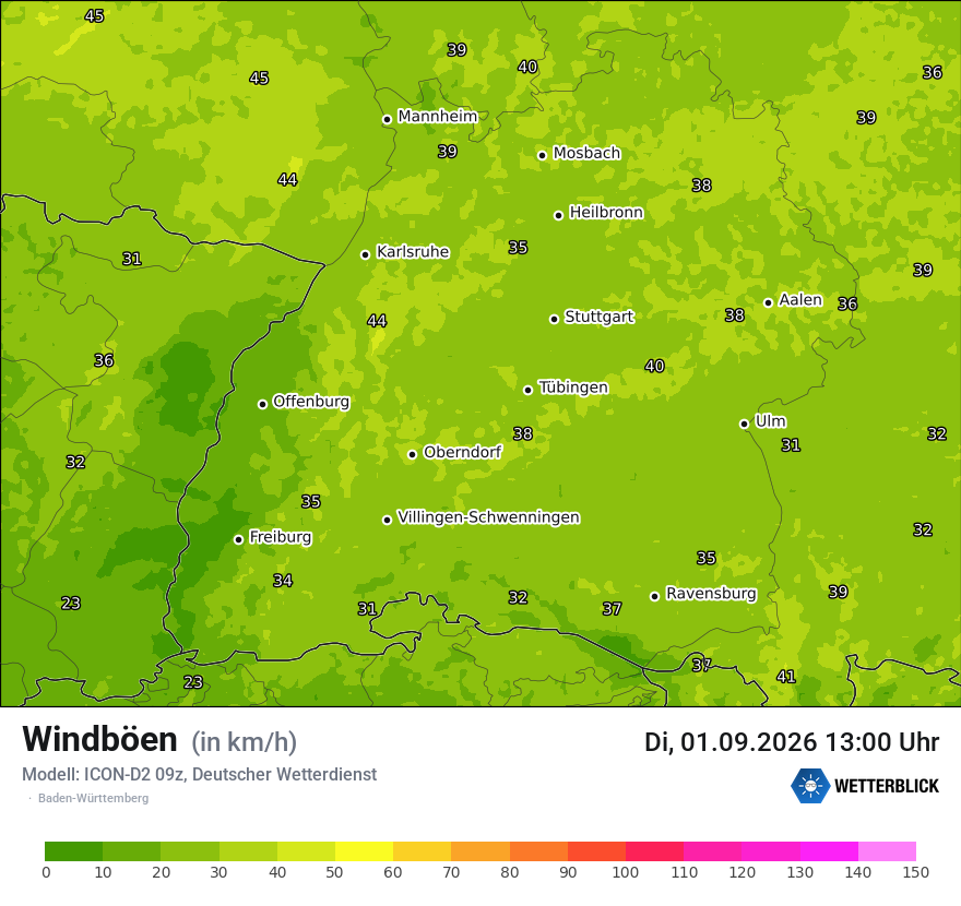 Maximale Windböen