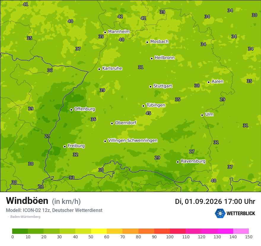 Maximale Windböen