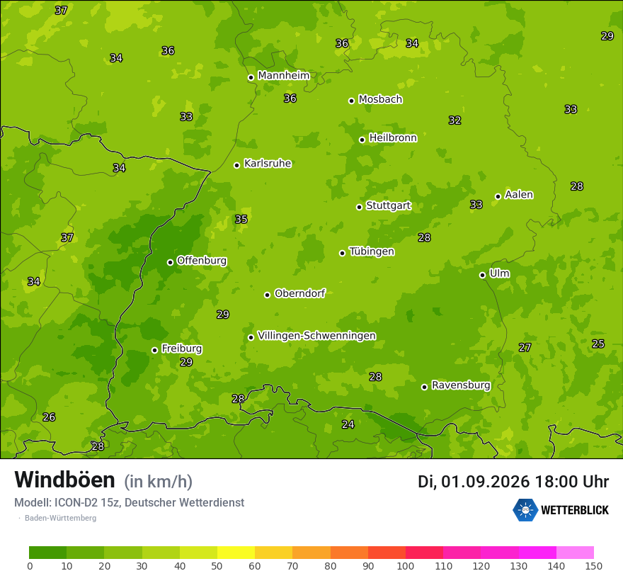Maximale Windböen