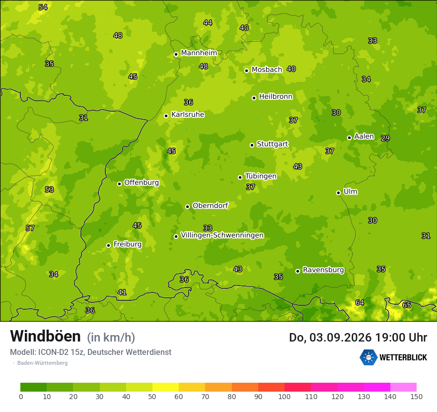 Maximale Windböen