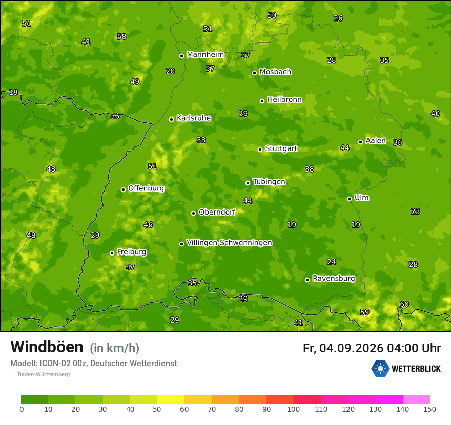 Maximale Windböen