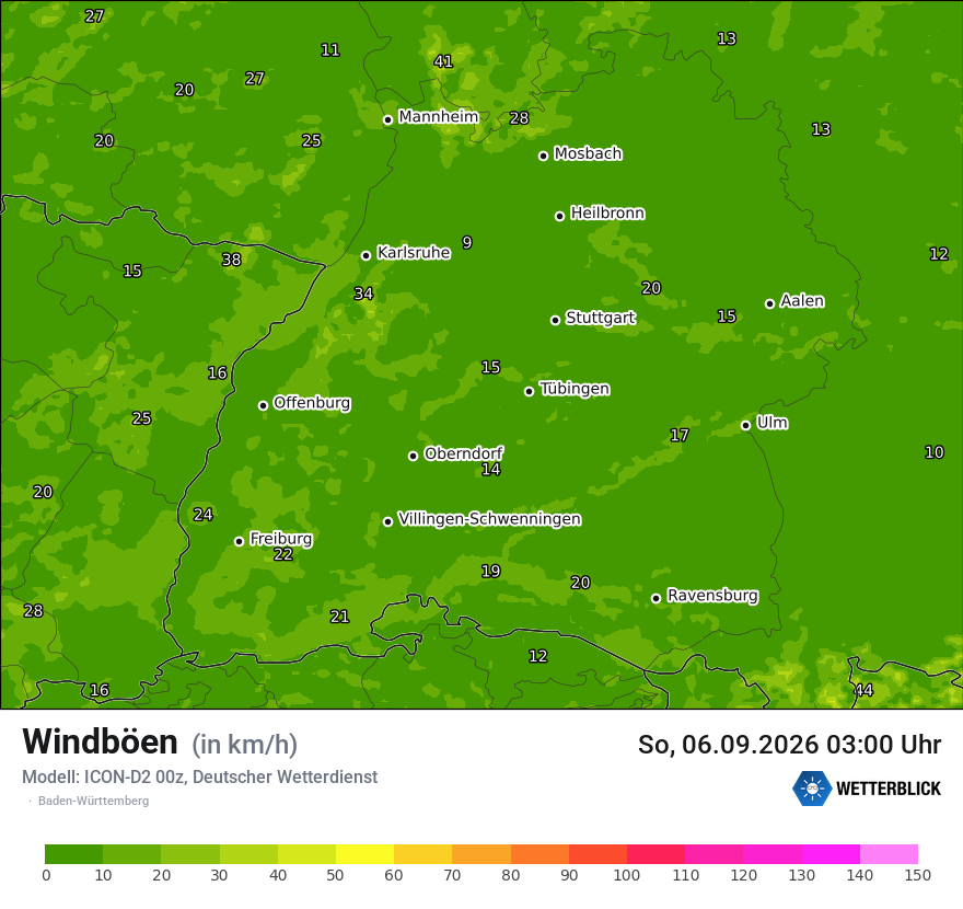 Maximale Windböen