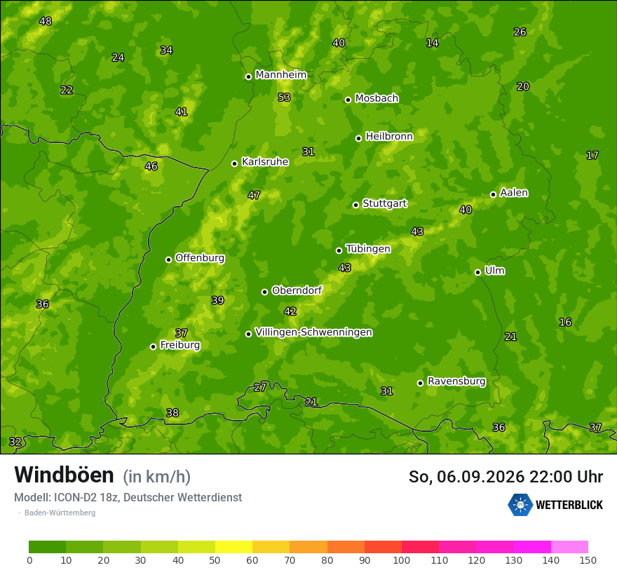 Maximale Windböen