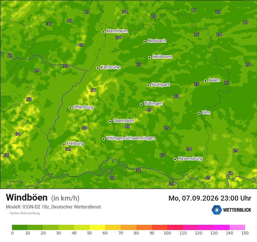 Maximale Windböen