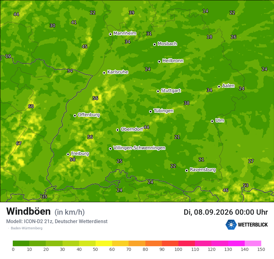 Maximale Windböen