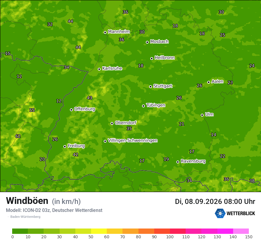 Maximale Windböen
