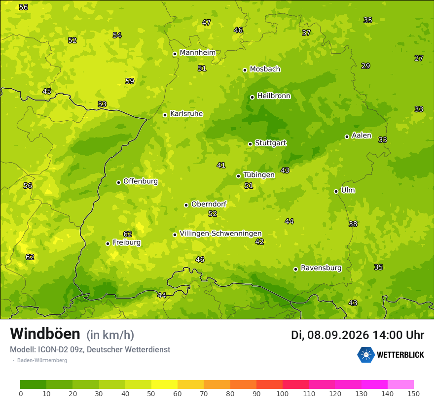 Maximale Windböen