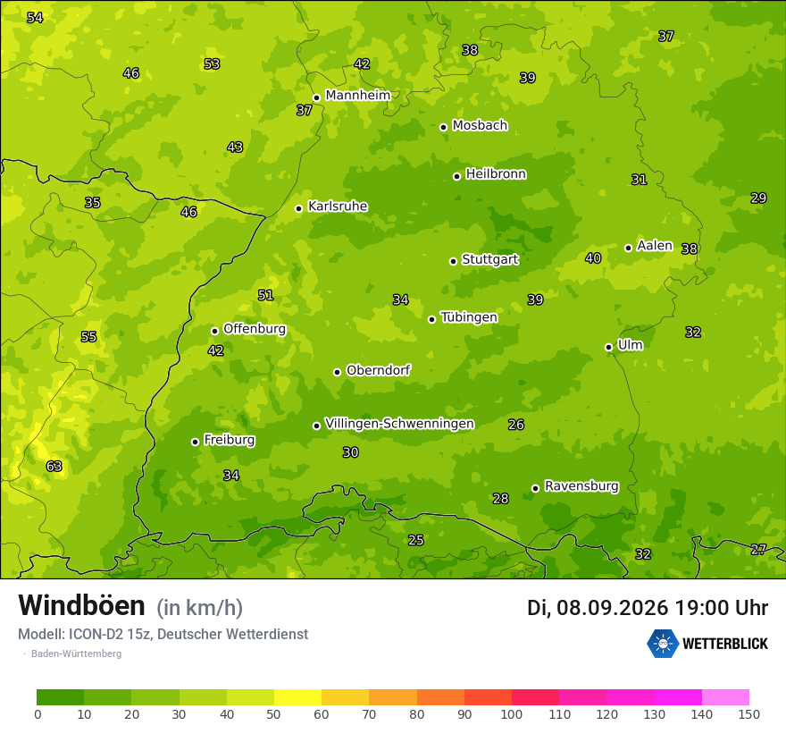 Maximale Windböen