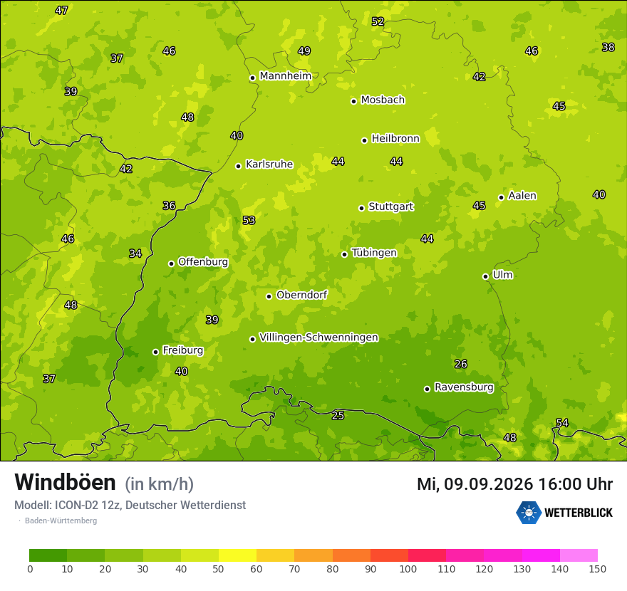 Maximale Windböen
