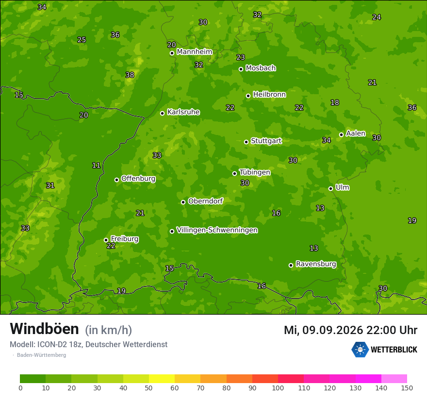 Maximale Windböen