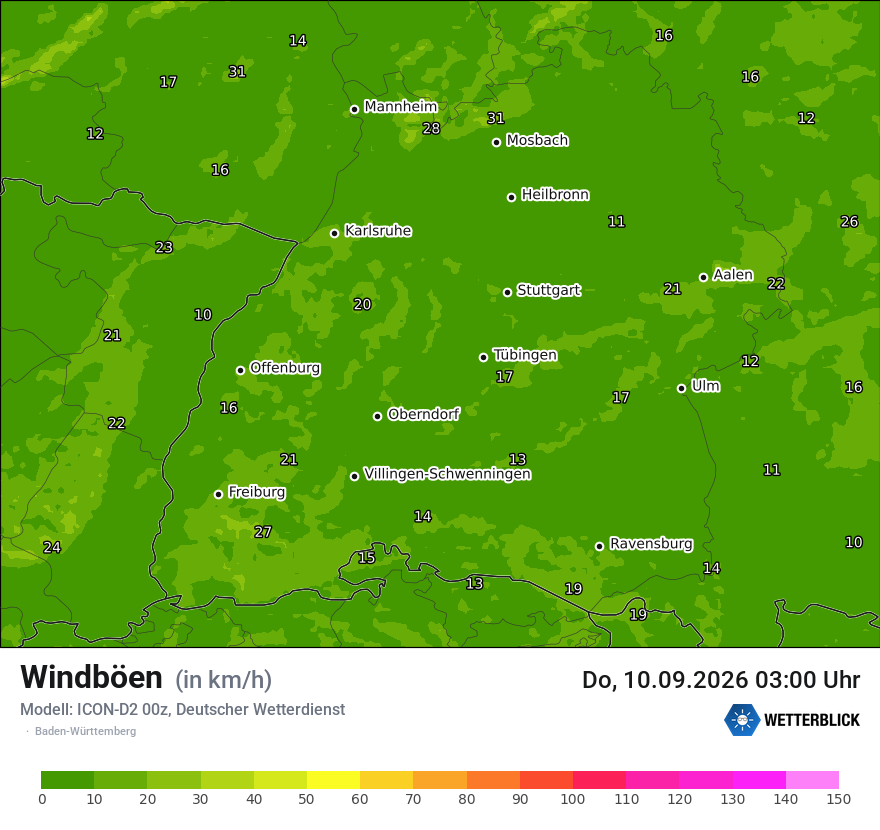 Maximale Windböen