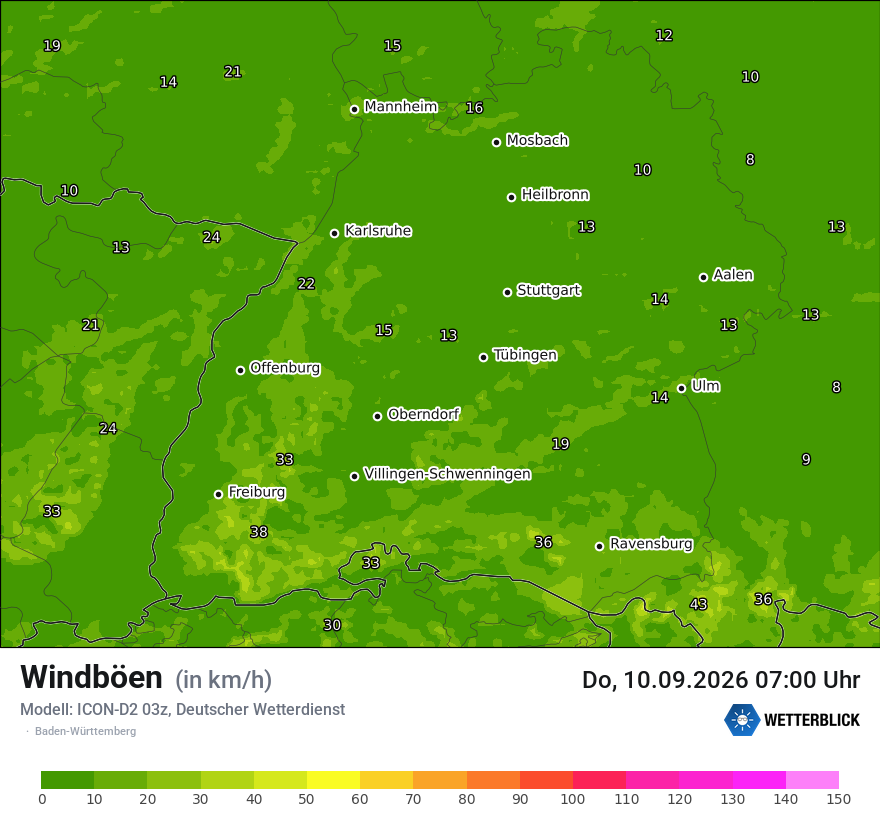 Maximale Windböen