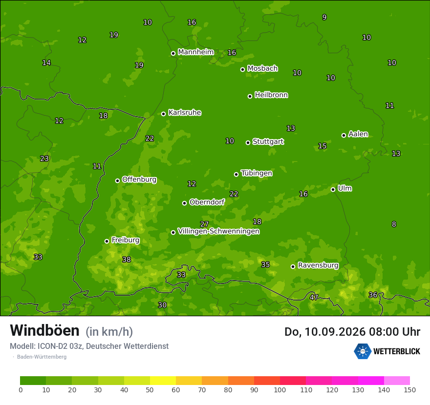 Maximale Windböen