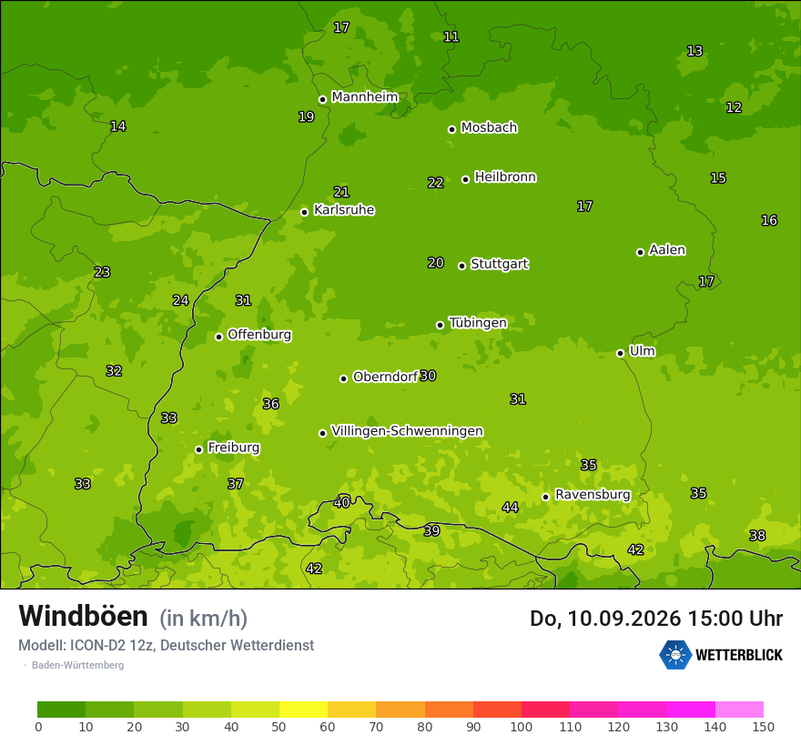 Maximale Windböen