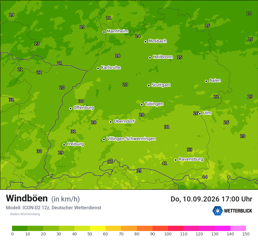 Maximale Windböen