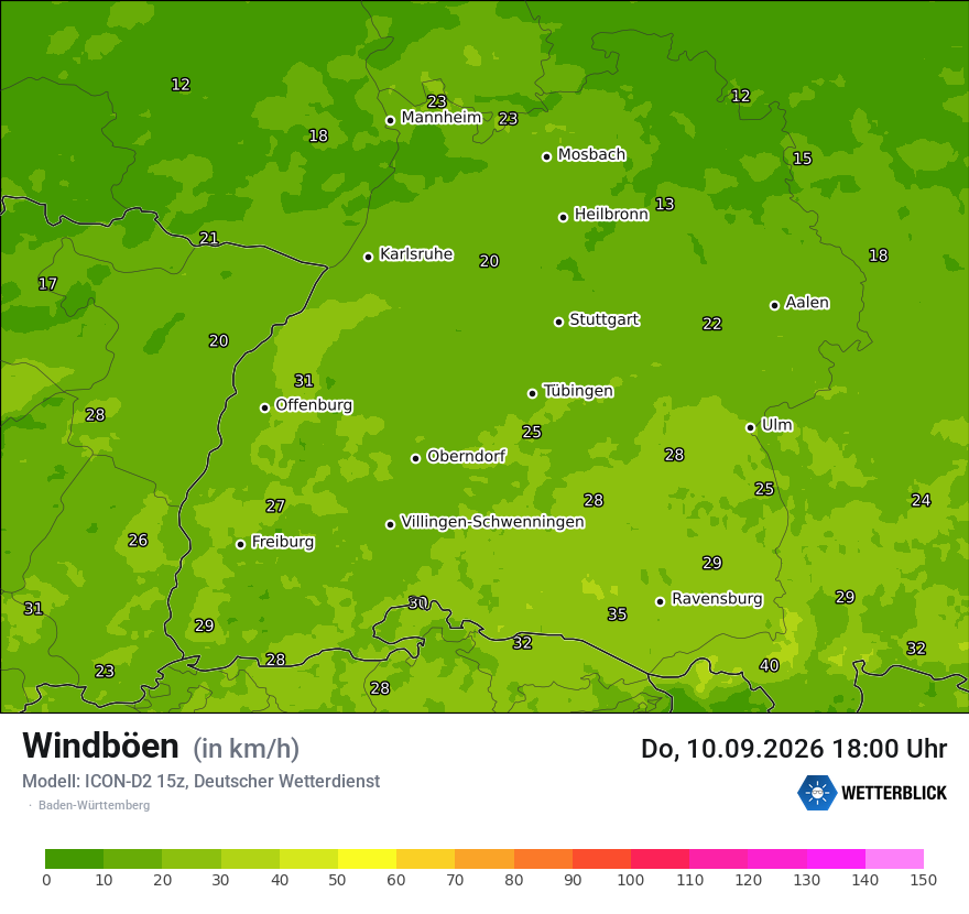 Maximale Windböen