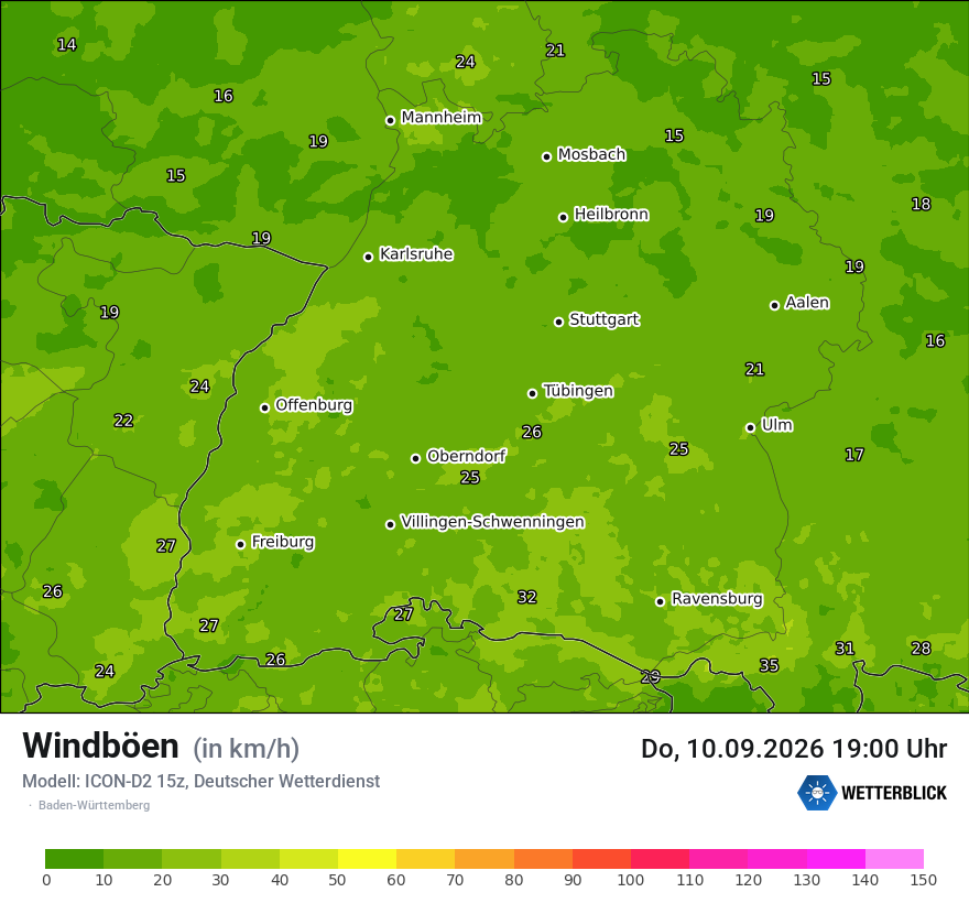 Maximale Windböen