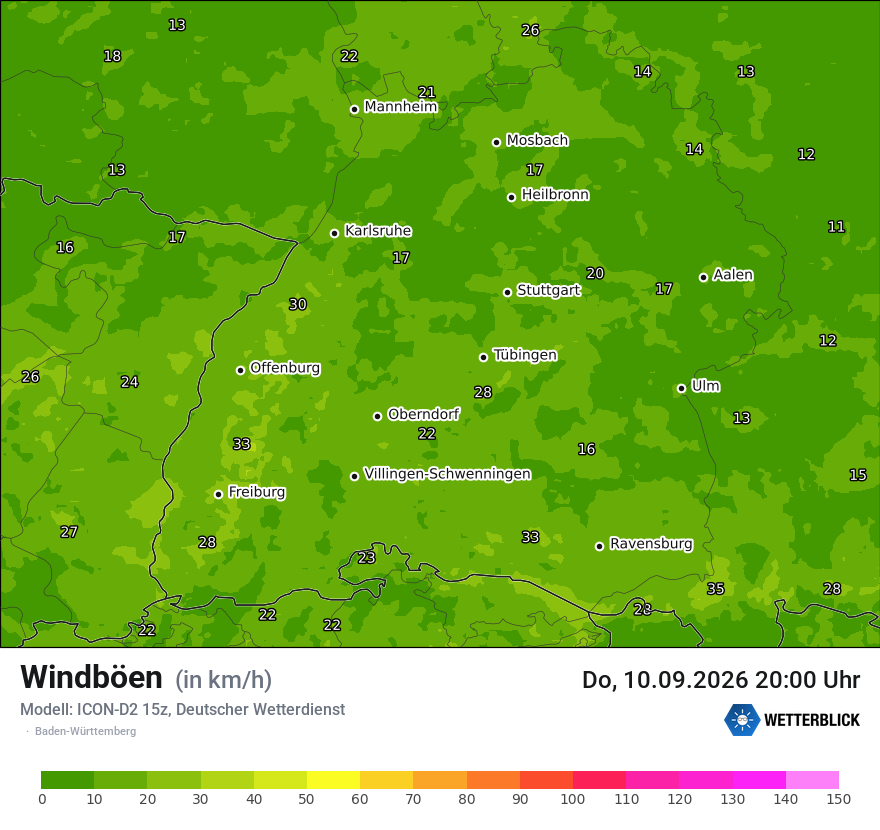 Maximale Windböen