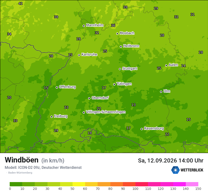 Maximale Windböen