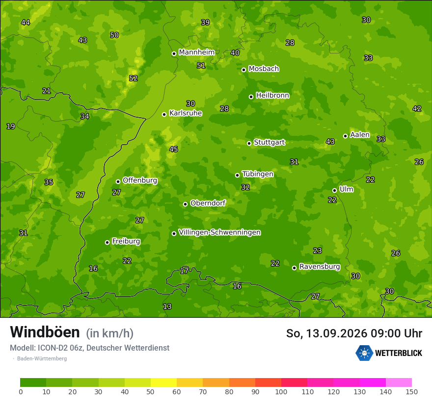Maximale Windböen