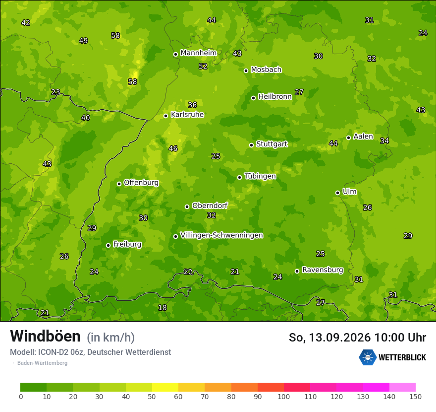 Maximale Windböen