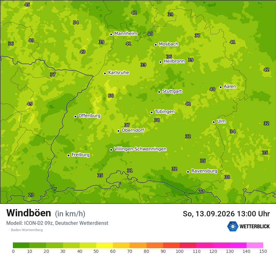 Maximale Windböen