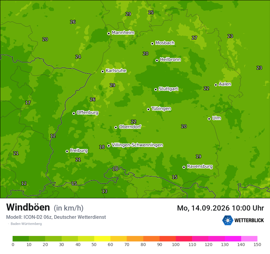 Maximale Windböen