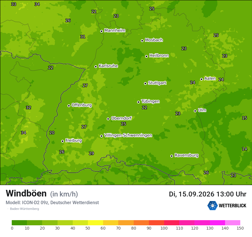 Maximale Windböen