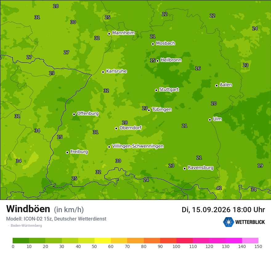 Maximale Windböen
