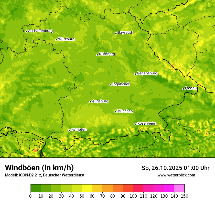 Modellkarten Windgeschwindigkeit Modellkarten Windgeschwindigkeit