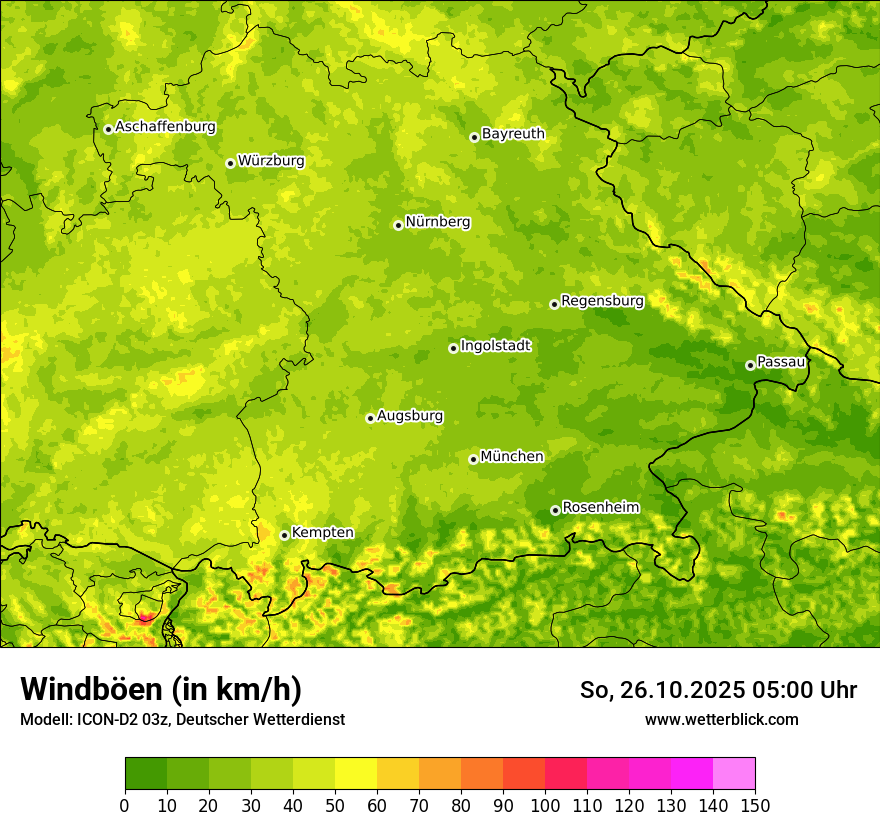 Modellkarten Windgeschwindigkeit Modellkarten Windgeschwindigkeit