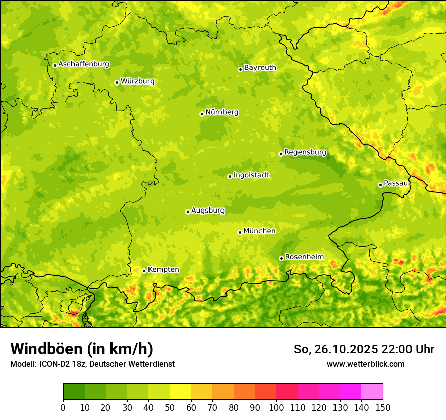 Modellkarten Windgeschwindigkeit Modellkarten Windgeschwindigkeit
