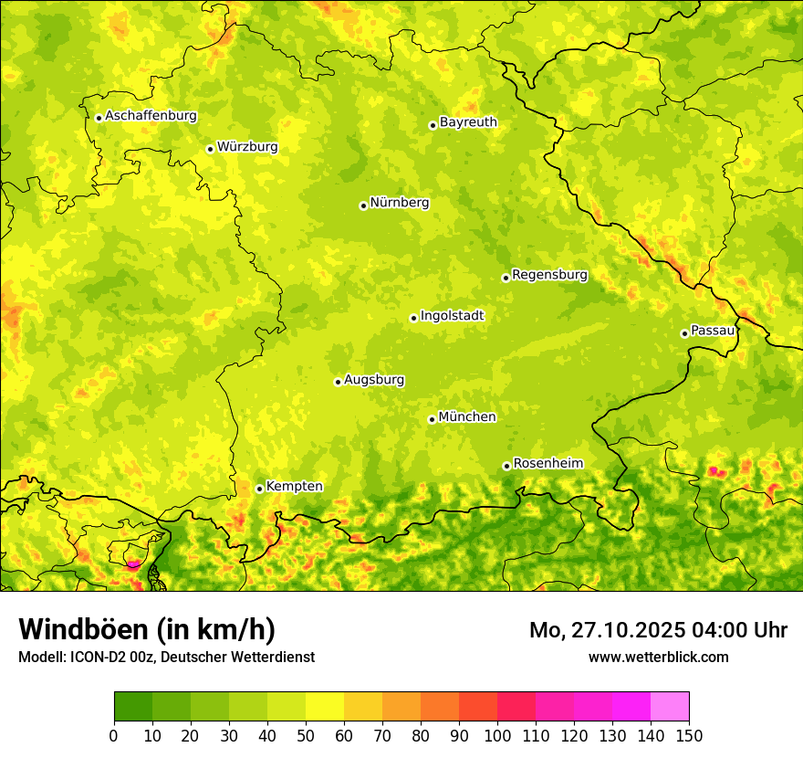 Modellkarten Windgeschwindigkeit Modellkarten Windgeschwindigkeit